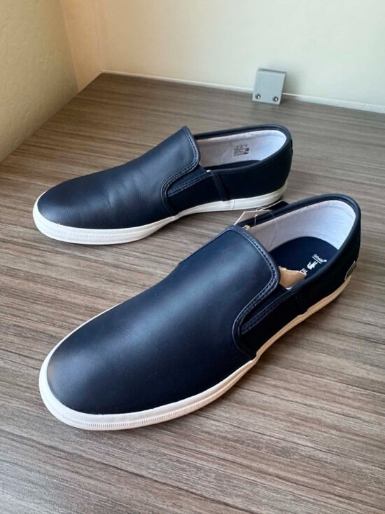 Lacoste Men\'s Tatalya Slip On Loafers size 12 in Navy Leather